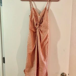 Zara Small Check Midi Dress